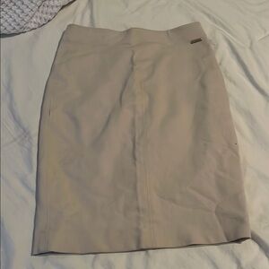 T Tahari Tan Knee-Length Pencil Skirt for Work